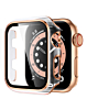 iWatch 42mm Shinny Hard PC Bumper Case - CLEAR & ROSE GOLD (Only Ground Shipping)