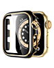 iWatch 42mm Shinny Hard PC Bumper Case - BLACK & GOLD (Only Ground Shipping)