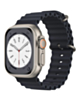 Silicone Ocean Strap with Metal Buckle (BLACK) for iWatch (42 / 44 / 45 / 49mm) (Only Ground Shipping)