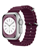 Silicone Ocean Strap with Metal Buckle (BURGUNDY) for iWatch (42 / 44 / 45 / 49mm) (Only Ground Shipping)