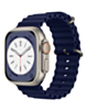 Silicone Ocean Strap with Metal Buckle (NAVY BLUE) for iWatch (42 / 44 / 45 / 49mm) (Only Ground Shipping)
