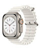 Silicone Ocean Strap with Metal Buckle (WHITE) for iWatch (42 / 44 / 45 / 49mm) (Only Ground Shipping)