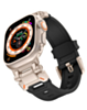 Sport Silicone Band with Metal Connector (BLACK) for iWatch (42 / 44 / 45 / 49mm) (Only Ground Shipping)