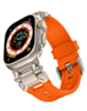 Sport Silicone Band with Metal Connector (ORANGE) for iWatch (42 / 44 / 45 / 49mm) (Only Ground Shipping)