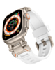 Sport Silicone Band with Metal Connector (WHITE) for iWatch (42 / 44 / 45 / 49mm) (Only Ground Shipping)