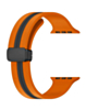 MagStripe Dual Color Magnetic Silicone Band (ORANGE & BLACK) for iWatch (42 / 44 / 45 / 49mm) (Only Ground Shipping)
