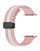 MagStripe Dual Color Magnetic Silicone Band (PINK & WHITE) for iWatch (42 / 44 / 45 / 49mm) (Only Ground Shipping)