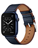 iWatch (38/40/41mm) Shiny Genuine Leather Band - NAVY BLUE (Only Ground Shipping)