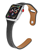 iWatch (38/40/41mm) Thin Genuine Leather Band - BLACK (Only Ground Shipping)