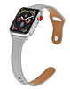 iWatch (38/40/41mm) Thin Genuine Leather Band - GRAY (Only Ground Shipping)