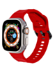 Silicone Wave Sport Strap (RED) for iWatch (42 / 44 / 45 / 49mm) (Only Ground Shipping)