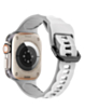 Silicone Wave Sport Strap (WHITE) for iWatch (42 / 44 / 45 / 49mm) (Only Ground Shipping)