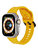 Silicone Wave Sport Strap (YELLOW) for iWatch (42 / 44 / 45 / 49mm) (Only Ground Shipping)