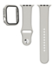 Silicone Soft Band with Tempered Glass (LIGHT GRAY) for iWatch 42mm (2024) (Only Ground Shipping)