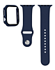 Silicone Soft Band with Tempered Glass - NAVY BLUE for iWatch 42mm (2024) (Only Ground Shipping)