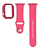 Silicone Soft Band with Tempered Glass (ROSE PINK) for iWatch 42mm (2024) (Only Ground Shipping)