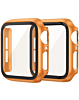 iWatch 42mm (2024) Hard PC Bumper Case with Tempered Glass - ORANGE (Only Ground Shipping)