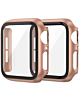 iWatch 42mm (2024) Hard PC Bumper Case with Tempered Glass - ROSE GOLD (Only Ground Shipping)