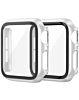 iWatch 42mm (2024) Hard PC Bumper Case with Tempered Glass - SILVER (Only Ground Shipping)