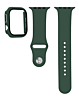 Silicone Soft Band with Tempered Glass - DARK GREEN for iWatch 42mm (2024) (Only Ground Shipping)