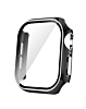 iWatch 42mm (2024) Shinny Hard PC Bumper Case - BLACK & SILVER (Only Ground Shipping)