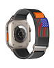 iWatch (42/44/45/49mm) USA Flag Velcro Nylon Loop Strap-Black Gray  (Only Ground Shipping)