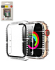iWatch 44mm Stone PC Bumper Case with Tempered Glass - CLEAR (Only Ground Shipping)