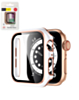 iWatch 44mm Shinny Hard PC Bumper Case - WHITE & ROSE GOLD (Only Ground Shipping)