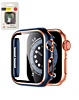 iWatch 44mm Shinny Hard PC Bumper Case - BLUE & ROSE GOLD (Only Ground Shipping)