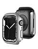 iWatch 45mm Hard PC Bumper Case with Tempered Glass - SILVER (Only Ground Shipping)