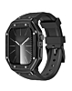 Sports Rugged Band with Metal Cover for iWatch (44mm / 45mm) - BLACK (Only Ground Shipping)