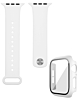 iWatch 45mm Silicone Soft Band & Bumper Case with Tempered Glass - WHITE (Only Ground Shipping)