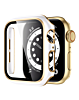 iWatch 41mm Shinny Hard PC Bumper Case - WHITE & GOLD (Only Ground Shipping)
