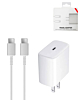 Super Fast USB-C Wall Adapter /w USB C-C Charging Cable (3ft) (45W) (WHITE) (Only Ground Shipping)