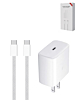 Buy the 100W USB-C to USB-C Fast Charging Cable with a 45W USB-C Power Adapter for iPhone 16/15 and iPad Series (9ft).