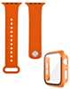 Silicone Soft Band & Bumper Case with Tempered Glass (ORANGE) for iWatch 49mm (Only Ground Shipping)