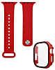 iWatch 49mm Silicone Soft Band & Bumper Case with Tempered Glass - RED (Only Ground Shipping)