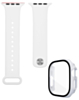 iWatch 49mm Silicone Soft Band & Bumper Case with Tempered Glass - WHITE (Only Ground Shipping)