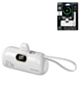 Mini Plug-in Power Bank (5000mAh) (WHITE) (Only Ground Shipping)