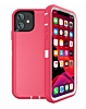 Heavy Duty Case for iPhone 12 Mini (HOT PINK & WHITE) (Only Ground Shipping)
