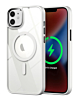Shiny Magnetic Clear Cases - WHITE for iPhone 11 (Only Ground Shipping)