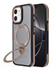 Matte Transparent Case with Wireless Charging Kickstand - DARK BROWN for iPhone 11 (Only Ground Shipping)