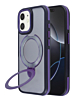 Matte Transparent Case with Wireless Charging Kickstand - PURPLE for iPhone 11 (Only Ground Shipping)