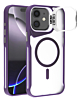 Matte Transparent Camera Stand Case with Wireless Charging - PURPLE for iPhone 11 (Only Ground Shipping)