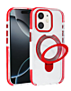 Transparent Case with Wireless Charging Kickstand - RED  for iPhone 11 (Only Ground Shipping)