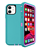 Heavy Duty Case for iPhone 11 (LIGHT TEAL & PINK) (Only Ground Shipping)
