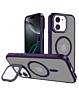 Slim Transparent Camera Stand Case with Wireless Charging - PURPLE for iPhone 11 (Only Ground Shipping)