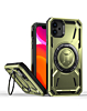 Full-Body Rugged Shockproof Case with Built-in Ring Holder - GREEN for iPhone 11 (Only Ground Shipping)