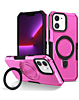 Hard PC Shockproof Case w /Ring Holder - PINK for iPhone 11 (Only Ground Shipping)