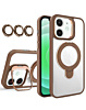 Magnetic Clear Case with 2 Kickstand & Camera Lens - DESERT TITANIUM for iPhone 11 (Only Ground Shipping)